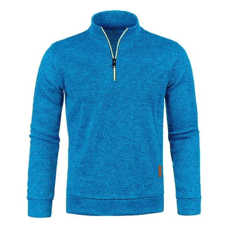Men's Half Zipper Turtleneck Sweatshirt - Cozy & Stylish