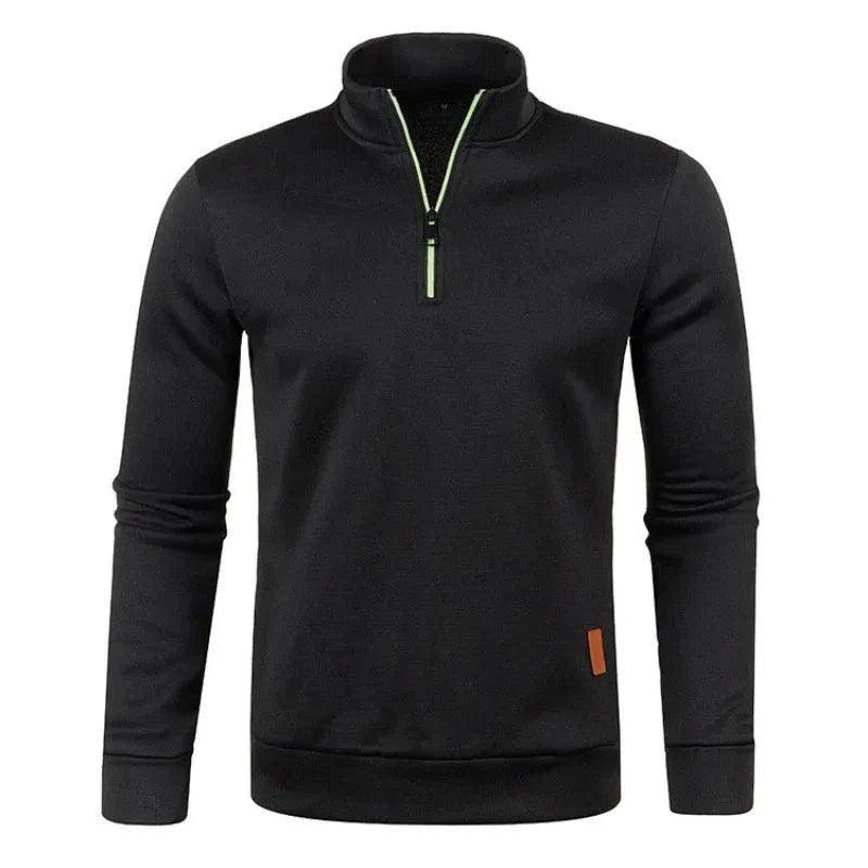 Men's Half Zipper Turtleneck Sweatshirt - Cozy & Stylish