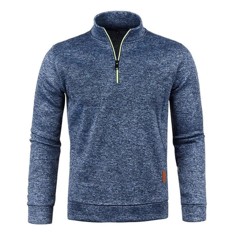 Men's Half Zipper Turtleneck Sweatshirt - Cozy & Stylish