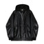 Veste en cuir à capuche premium pour hommes