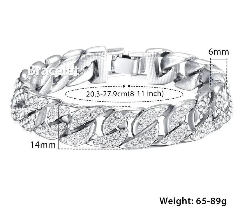 Bracelet en chaîne dorée luxe pour hommes