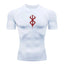 Men's Print Compression Rash Guard - Summer Workout Shirt