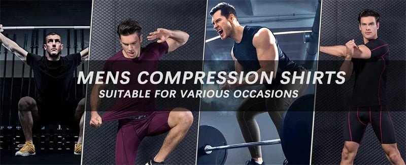 Men's Print Compression Rash Guard - Summer Workout Shirt