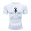 Men's Print Compression Rash Guard - Summer Workout Shirt