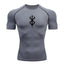 Men's Print Compression Rash Guard - Summer Workout Shirt