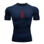 Men's Print Compression Rash Guard - Summer Workout Shirt