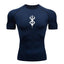 Men's Print Compression Rash Guard - Summer Workout Shirt
