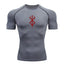 Men's Print Compression Rash Guard - Summer Workout Shirt