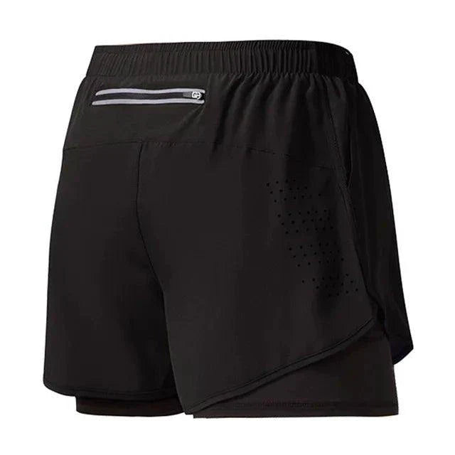 Men's Quick-Drying Double Layer Running Shorts
