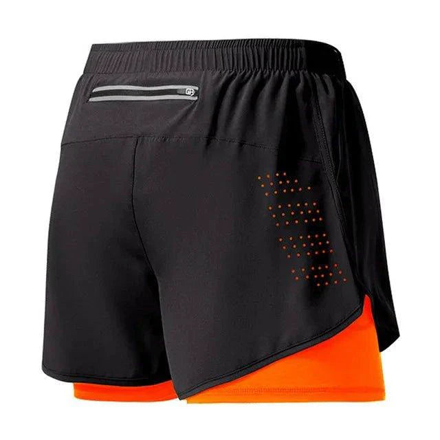 Men's Quick-Drying Double Layer Running Shorts