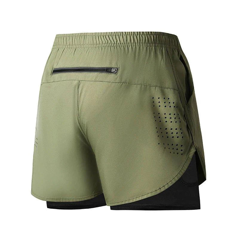 Men's Quick-Drying Double Layer Running Shorts