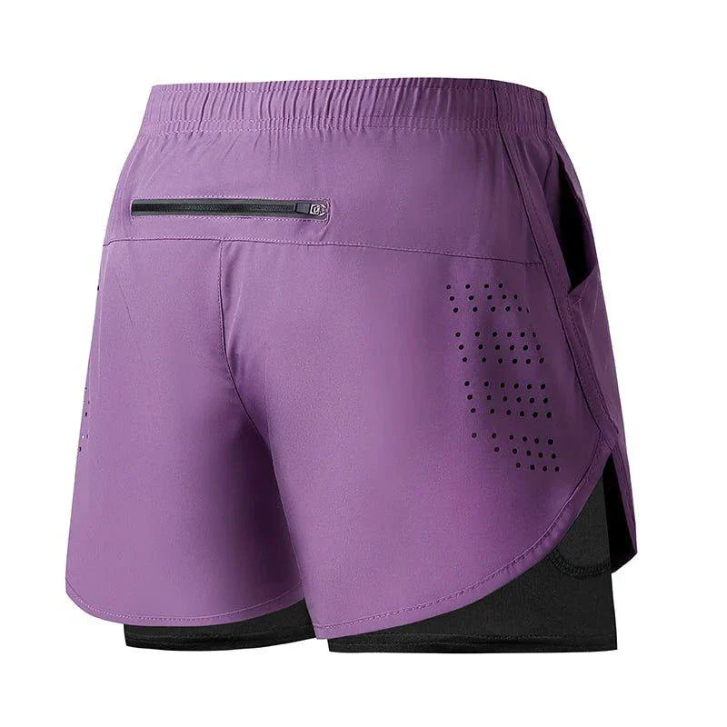 Men's Quick-Drying Double Layer Running Shorts