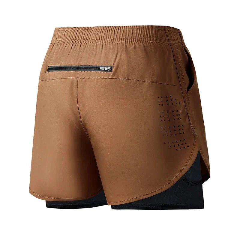 Men's Quick-Drying Double Layer Running Shorts