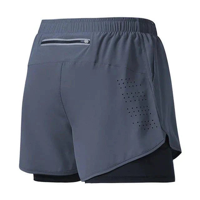 Men's Quick-Drying Double Layer Running Shorts