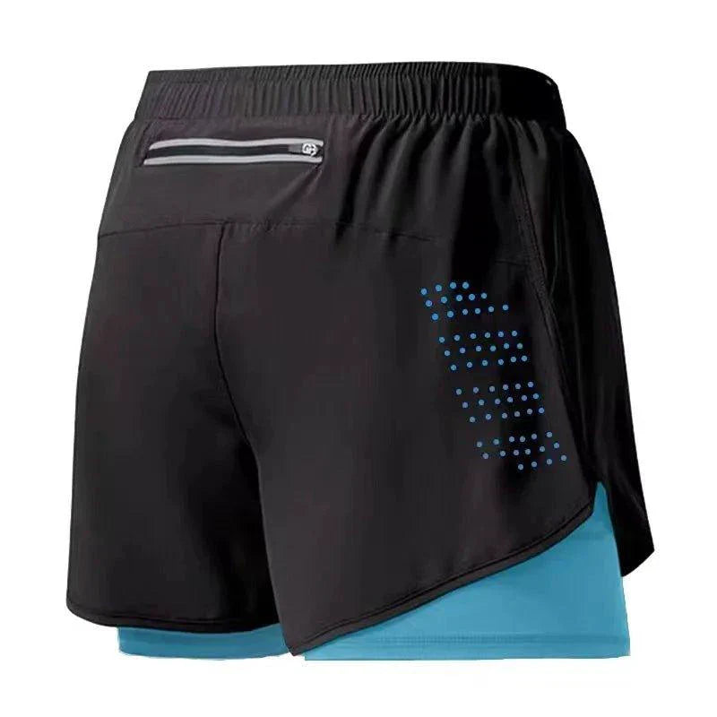 Men's Quick-Drying Double Layer Running Shorts