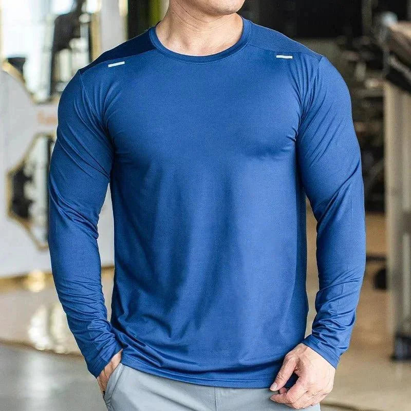 Men's Quick Dry Long Sleeve Training Shirt for Sports