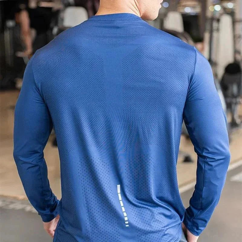 Men's Quick Dry Long Sleeve Training Shirt for Sports