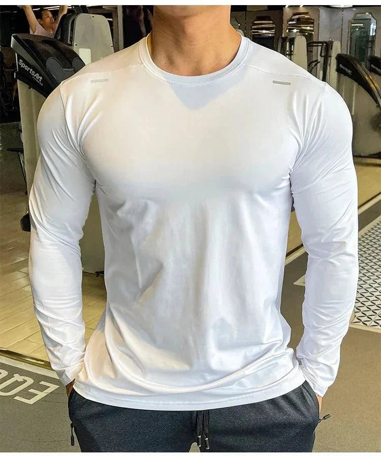 Men's Quick Dry Long Sleeve Training Shirt for Sports