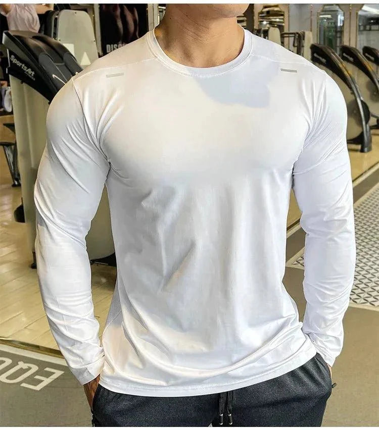 Men's Quick Dry Long Sleeve Training Shirt for Sports