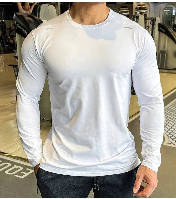 Men's Quick Dry Long Sleeve Training Shirt for Sports
