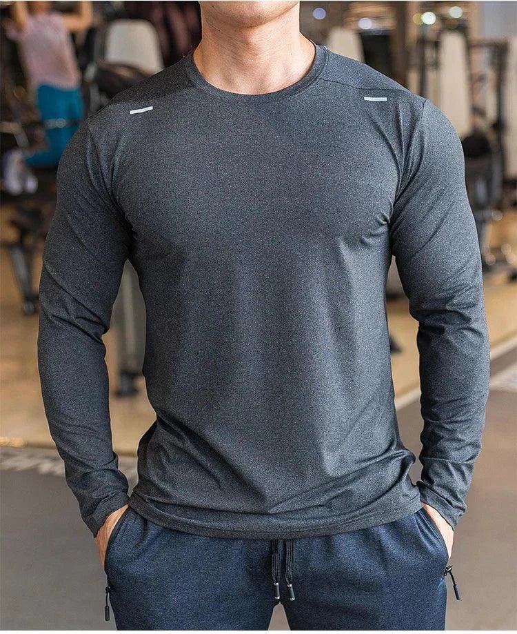 Men's Quick Dry Long Sleeve Training Shirt for Sports