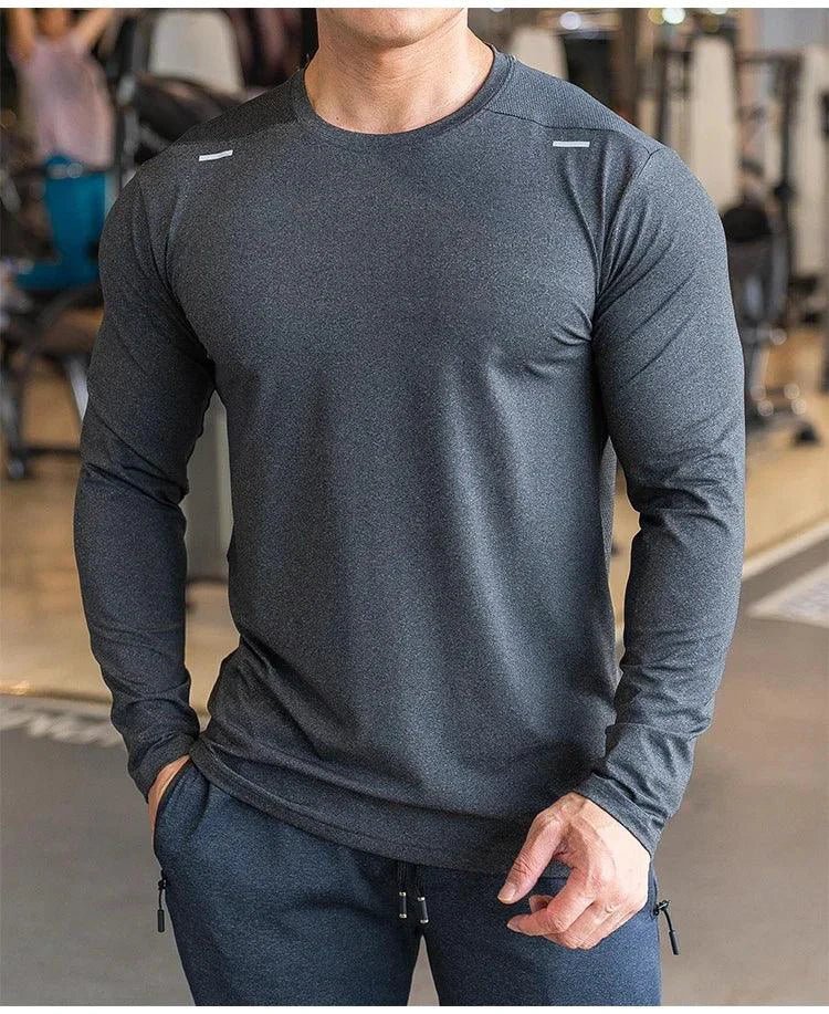 Men's Quick Dry Long Sleeve Training Shirt for Sports