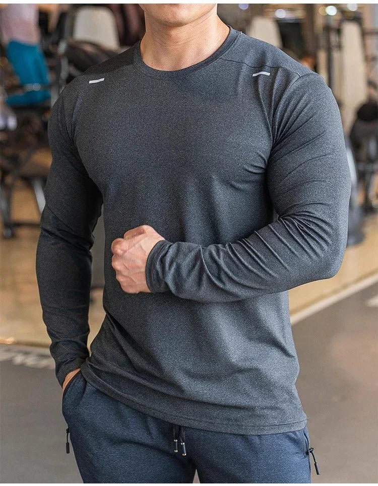Men's Quick Dry Long Sleeve Training Shirt for Sports
