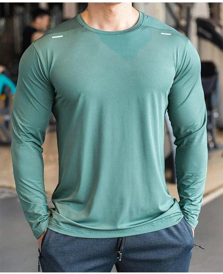 Men's Quick Dry Long Sleeve Training Shirt for Sports