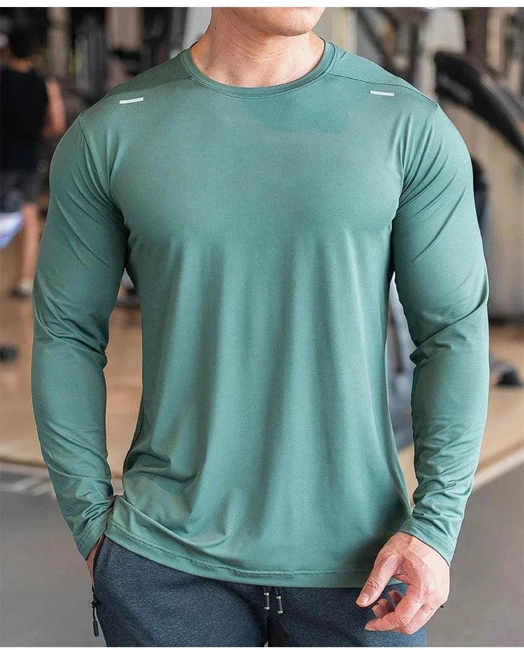 Men's Quick Dry Long Sleeve Training Shirt for Sports