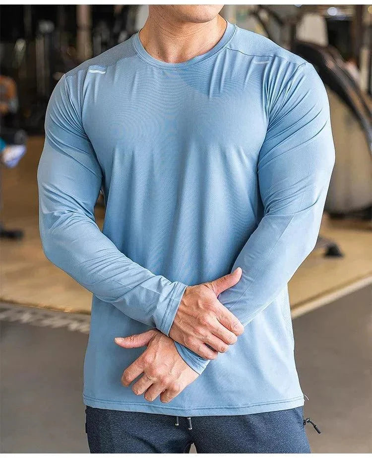 Men's Quick Dry Long Sleeve Training Shirt for Sports