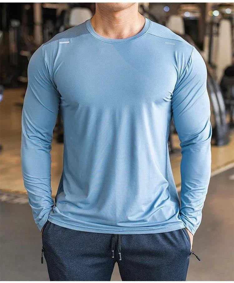 Men's Quick Dry Long Sleeve Training Shirt for Sports