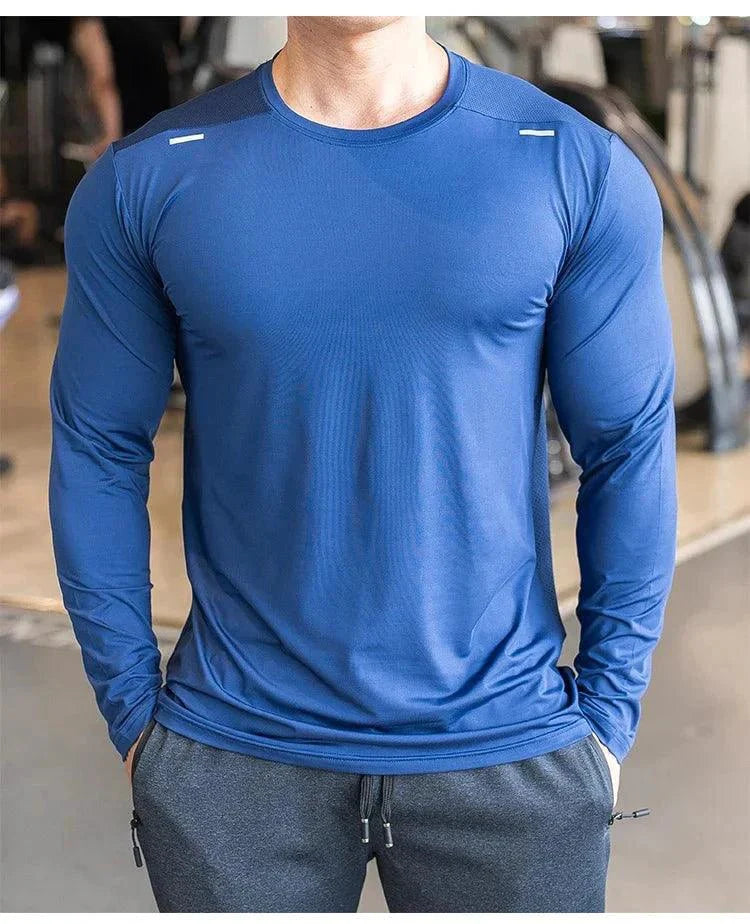 Men's Quick Dry Long Sleeve Training Shirt for Sports