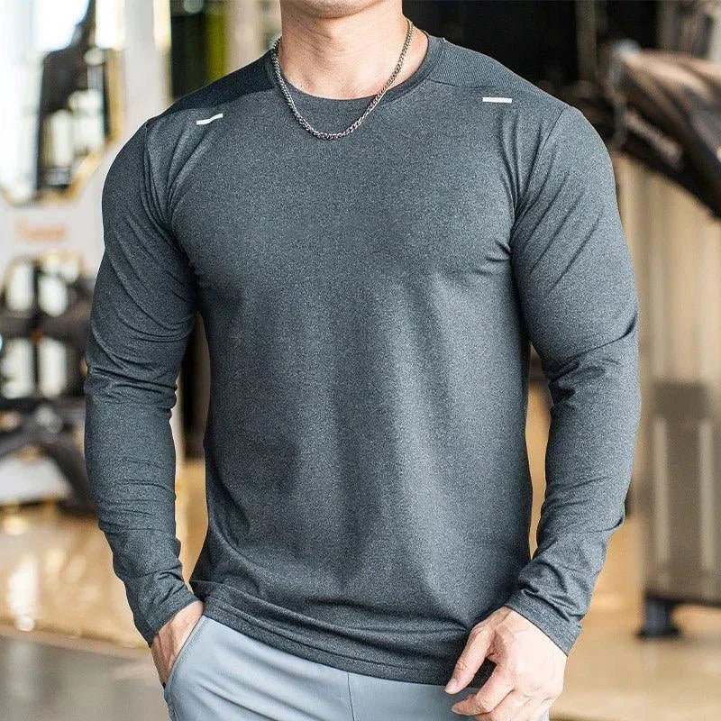 Men's Quick Dry Long Sleeve Training Shirt for Sports