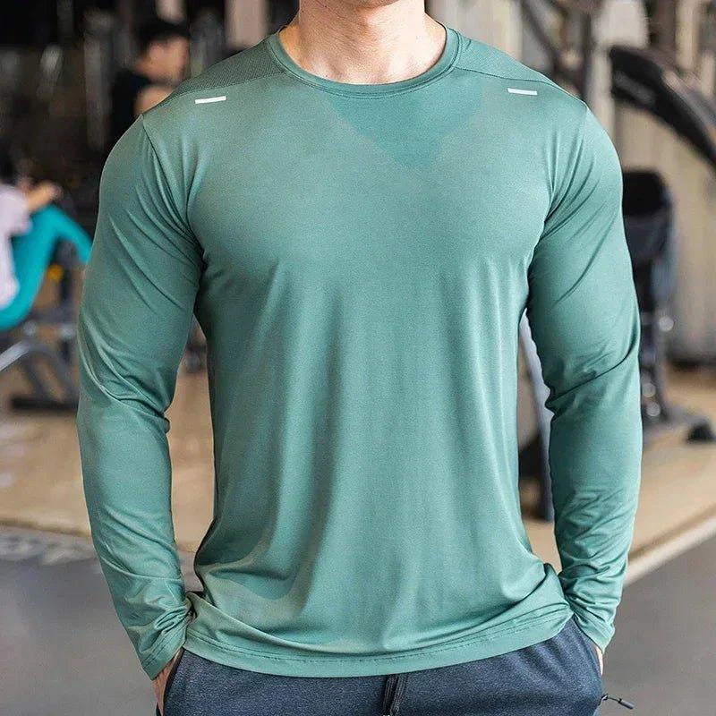 Men's Quick Dry Long Sleeve Training Shirt for Sports