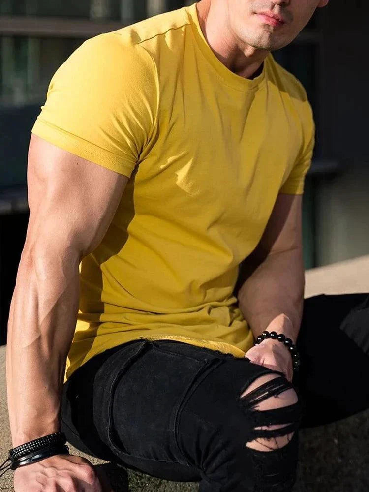 T-shirt muscle d'été pour hommes pour les entraînements en salle de sport