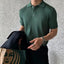 Polo de Cuello de Solapa de Punto Texturizado para Hombre