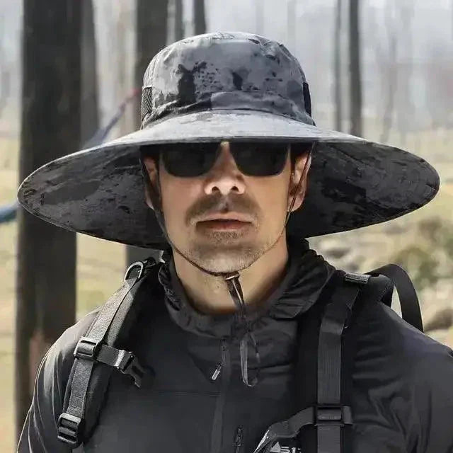 Chapeau de protection solaire à large bord pour hommes