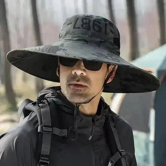 Chapeau de protection solaire à large bord pour hommes