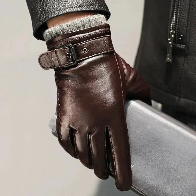 Gants en cuir d'hiver premium pour hommes