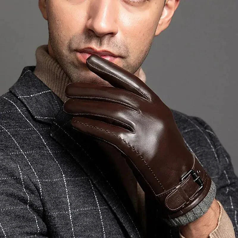 Gants en cuir d'hiver premium pour hommes