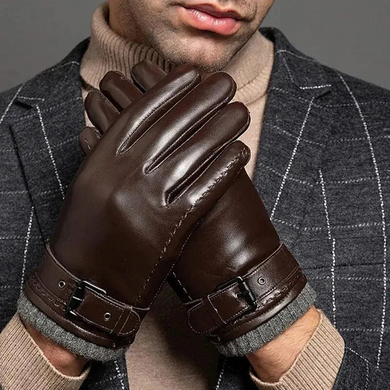 Gants en cuir d'hiver premium pour hommes