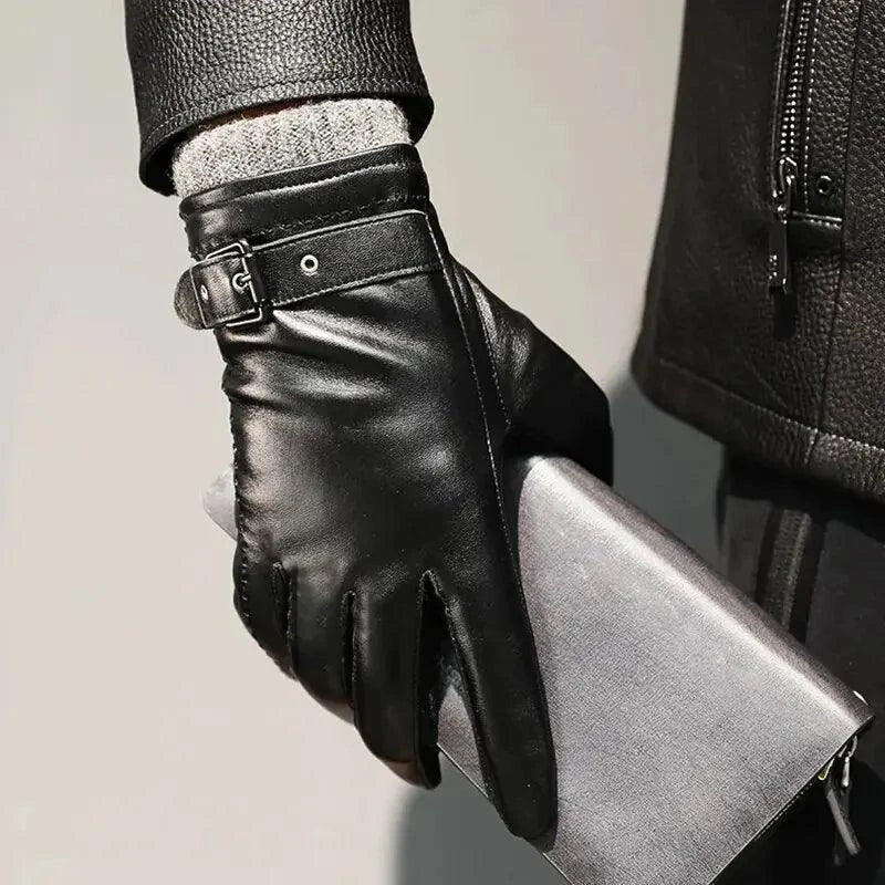 Gants en cuir d'hiver premium pour hommes