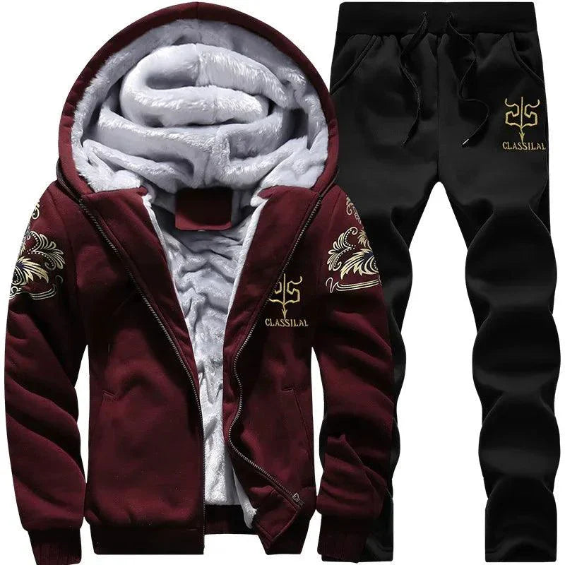 Conjunto Deportivo de Invierno para Hombre: Conjunto Acogedor de 2 Piezas