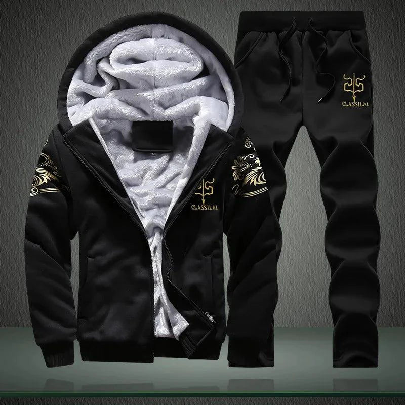 Conjunto Deportivo de Invierno para Hombre: Conjunto Acogedor de 2 Piezas