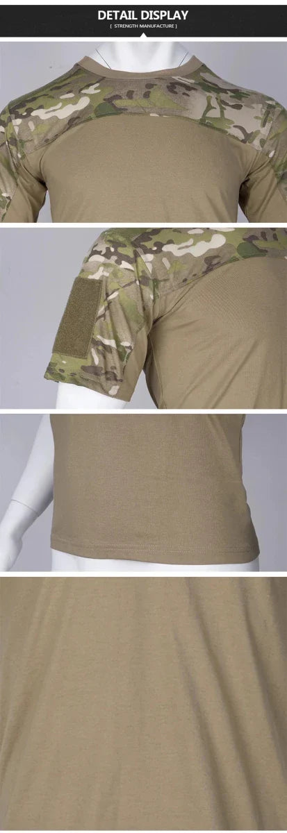 Chemise de combat tactique camouflage pour hommes - Vêtements actifs de plein air
