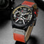 Military Leather Chronograph Wristwatch
