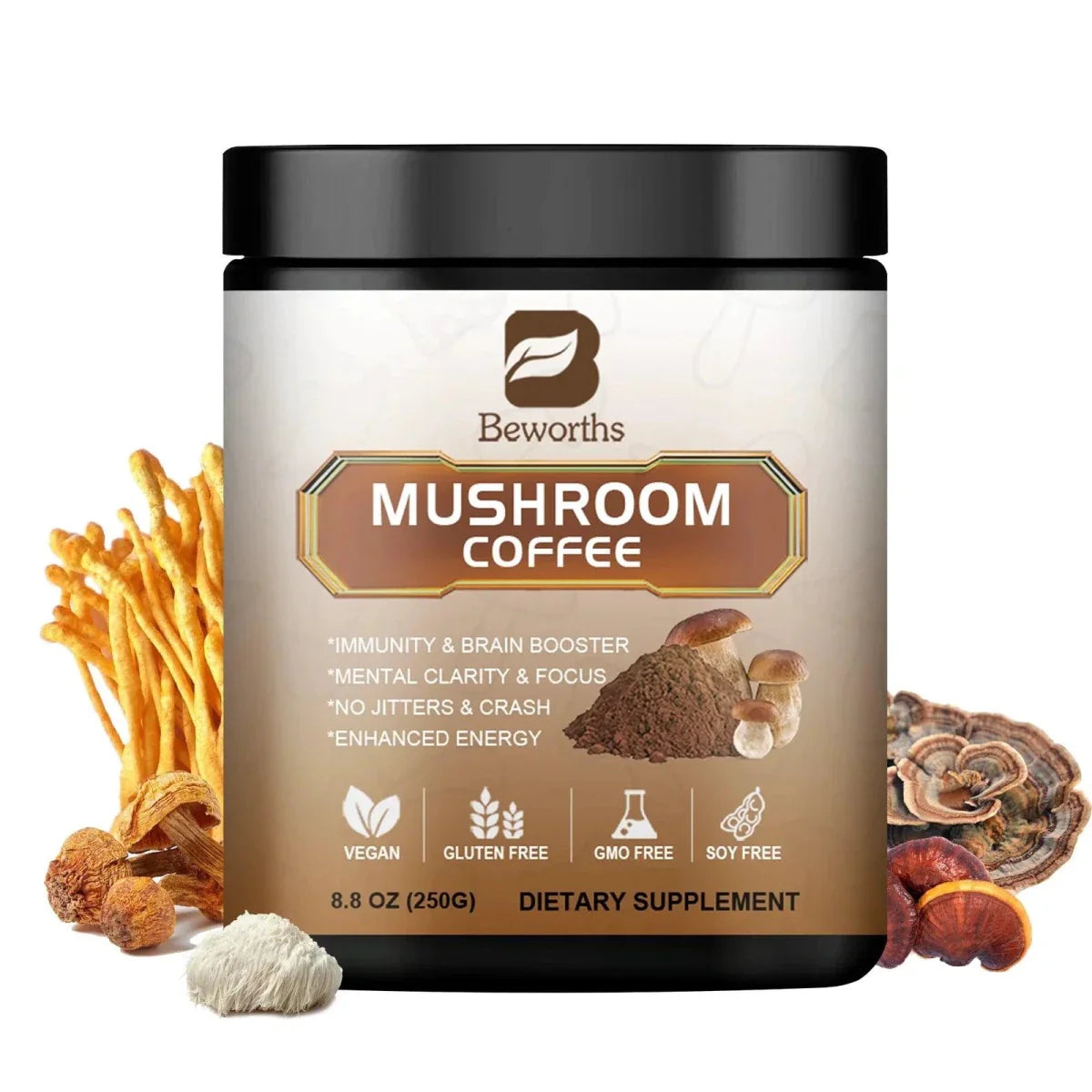 Mélange de café aux champignons premium - 10 extraits pour l'énergie et la vitalité