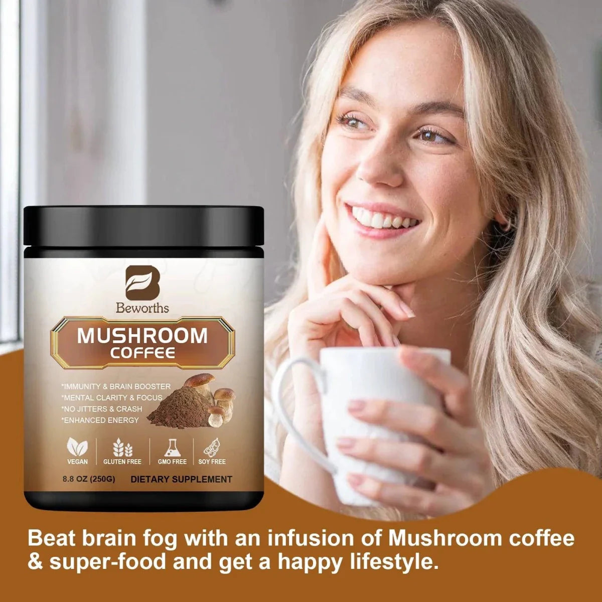 Mélange de café aux champignons premium - 10 extraits pour l'énergie et la vitalité