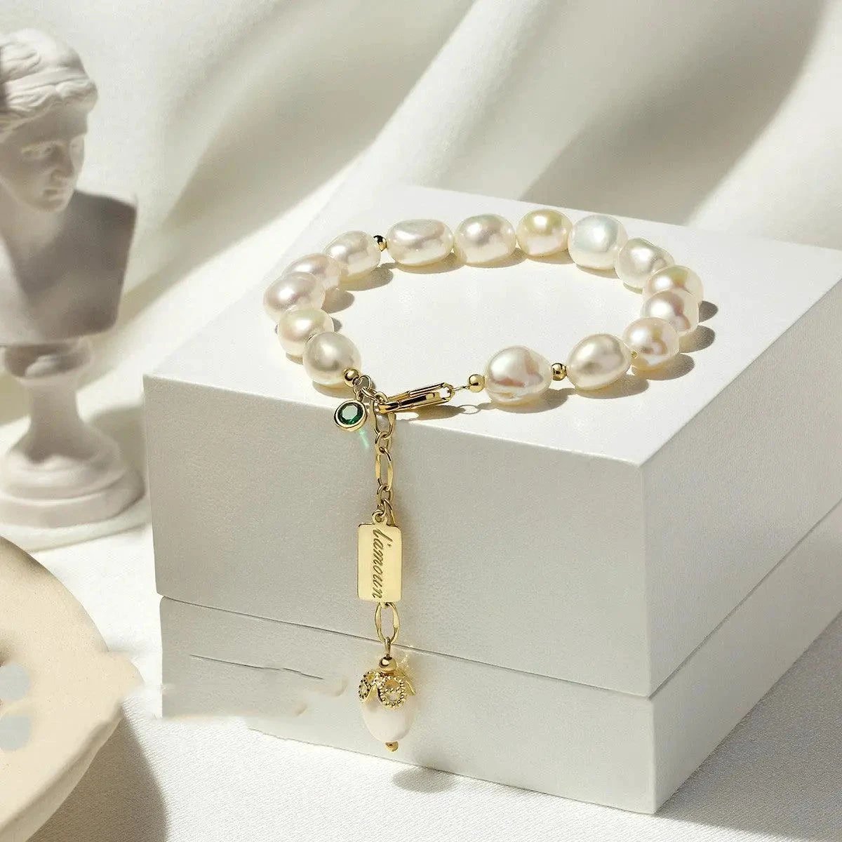 Natural Zircon Pearl Bracelet - Luxury Jewelry