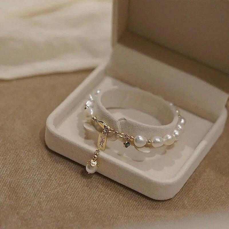 Natural Zircon Pearl Bracelet - Luxury Jewelry